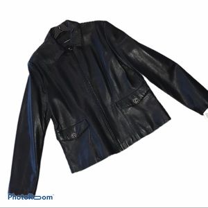 Jones New York Leather Jacket XL #137